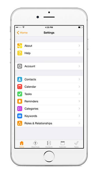 daylite-iphone-categories
