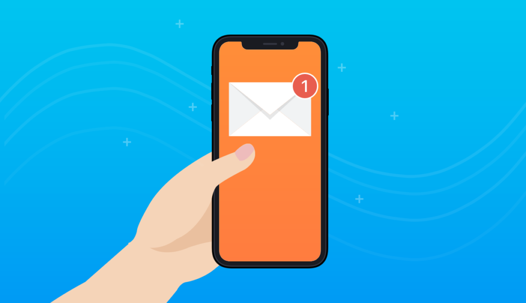 animated iphone with email notification 