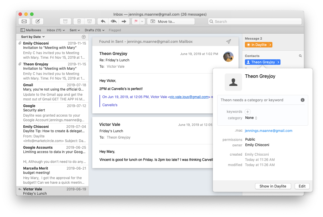 apple mail daylite crm contact management 