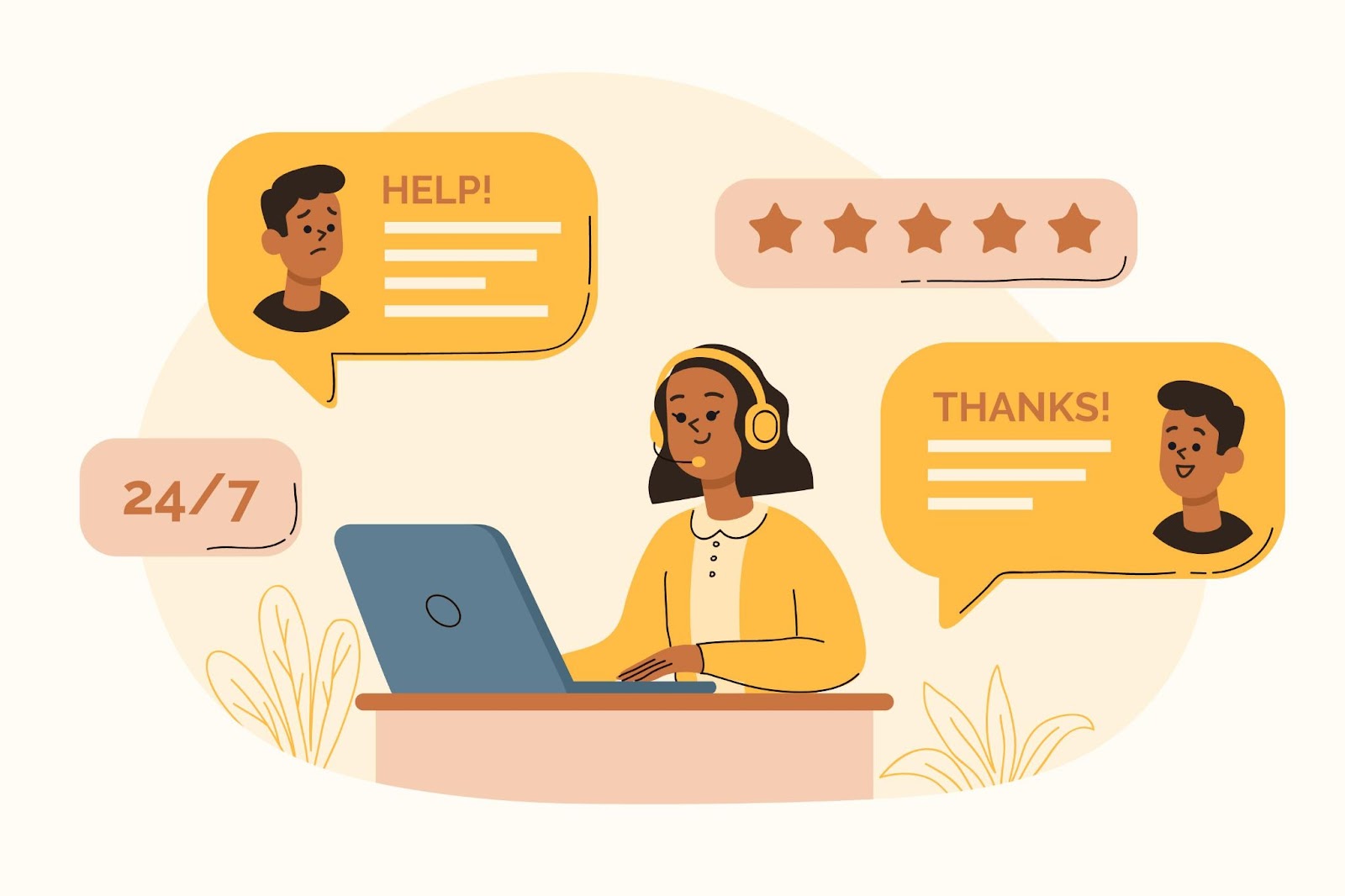 A team member connecting with clients to know their feedback.