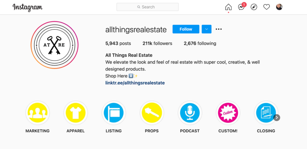 Use Instagram highlights to share more information on your account. 